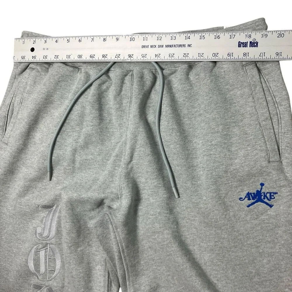 Nike Jordan x Awake NY Sweatpants Mens XXL Gray Activewear Streetwear FQ5445-091